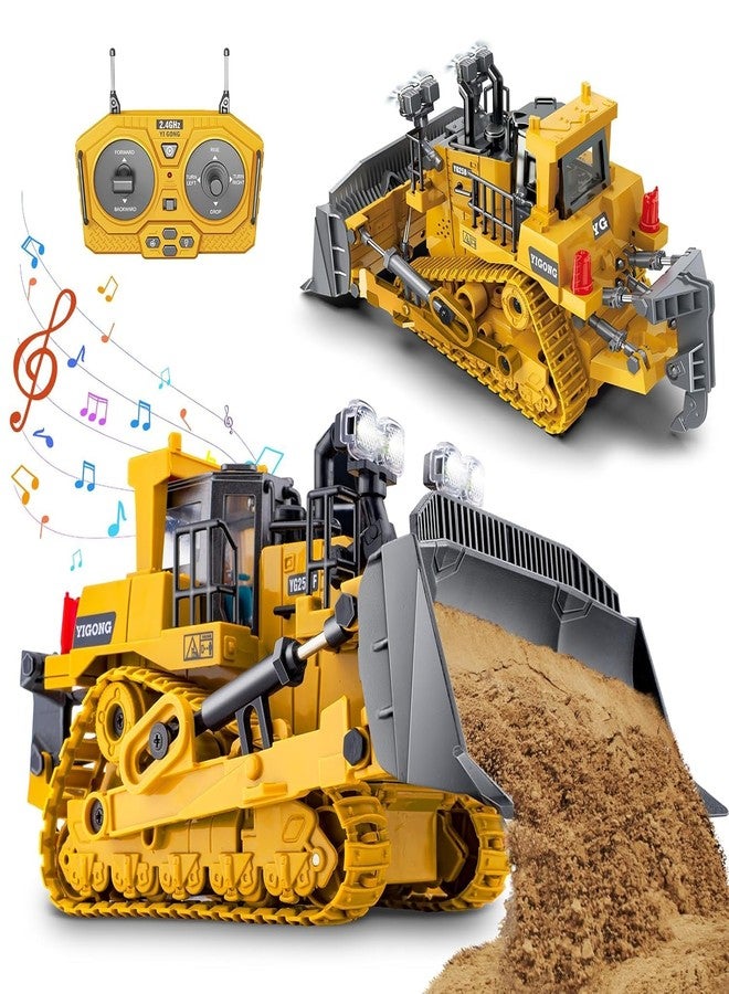 RABRA Remote Control Bulldozer RC Construction 2.4Ghz Front Loader Toy with Lights - Birthday Gift for Ages 3-10 Years Old Kids Boys Girls, Multicolor - Image 5